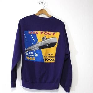 Vintage United States USS Pogy Sweatshirt Large